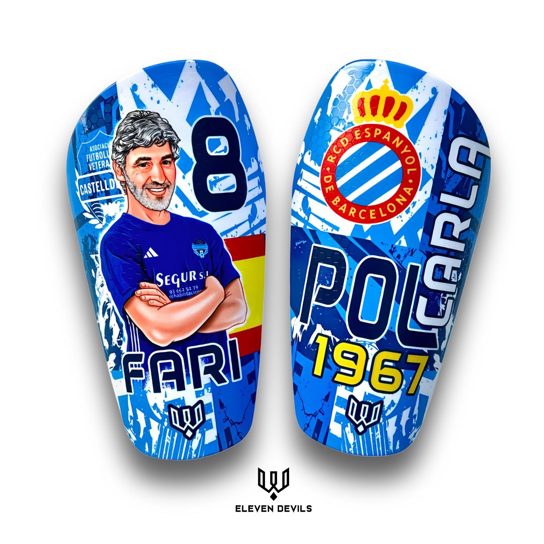 espinilleras-caricatura-fútbol-personalizada