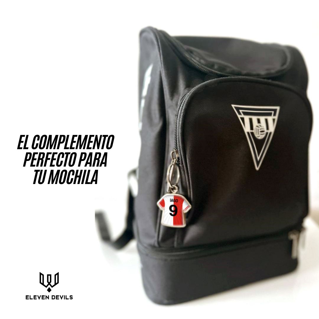 mochila-llavero-fútbol-camiseta-personalizado